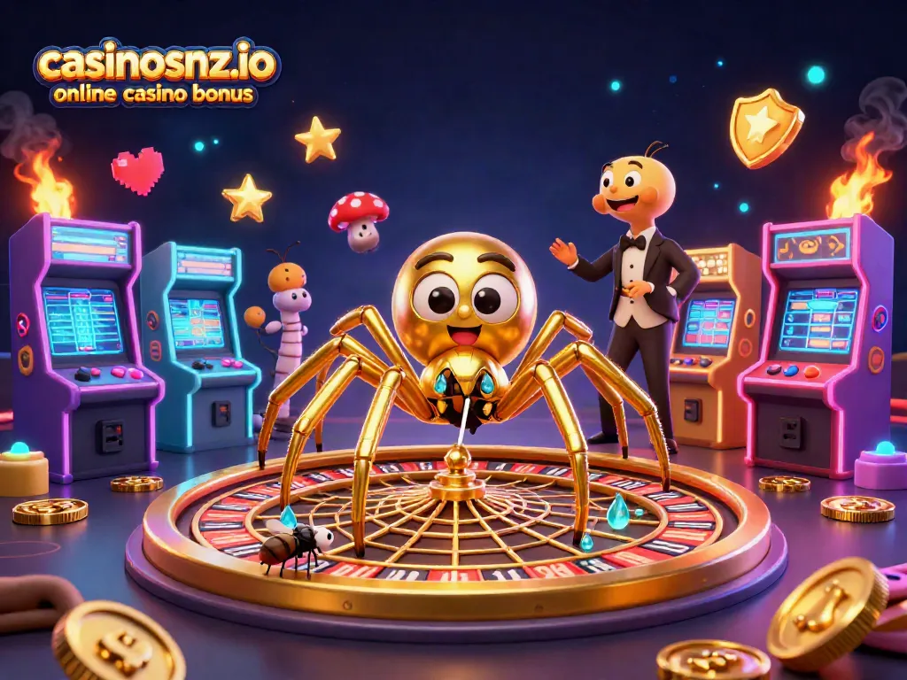 Experience the thrill of casinosnz.io online casino bonus with this dynamic 3D illustration depicting a vibrant betting scene.