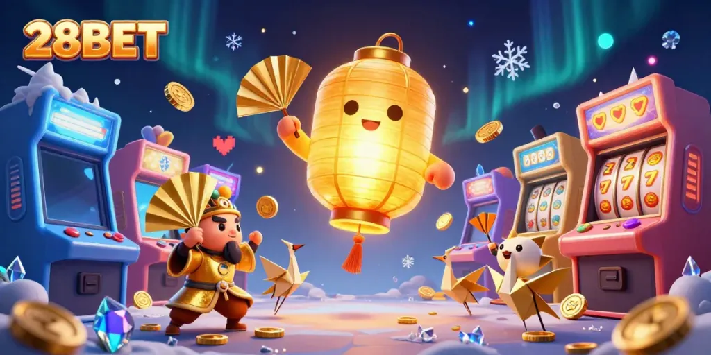 Spin the slots and discover 28BET's enchanting golden gambling experience with colorful designs.