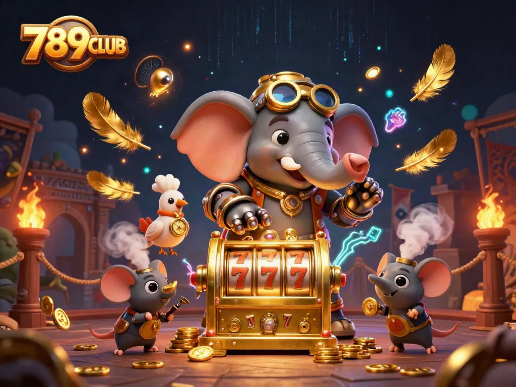 Experience thrilling wins at 789CLUB with a unique steampunk gaming adventure illustration.